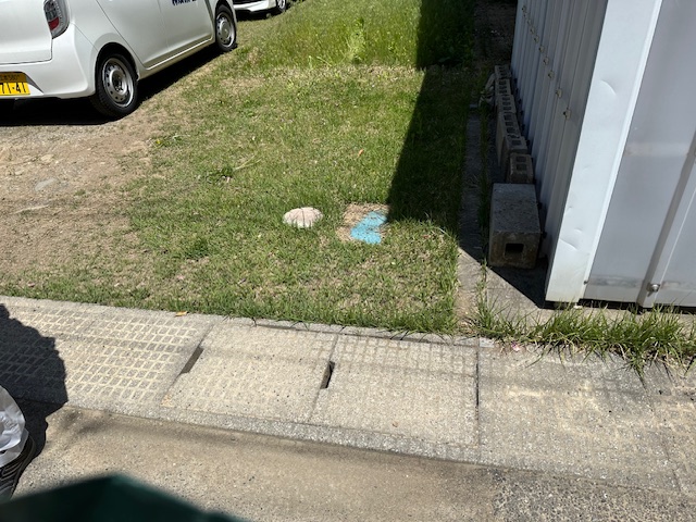 宅地内の上下水道引込 R7.8撮影 宅地内の上下水道引込 R7.8撮影